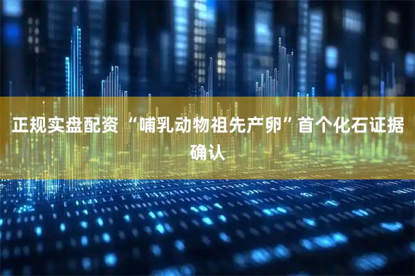 正规实盘配资 “哺乳动物祖先产卵”首个化石证据确认